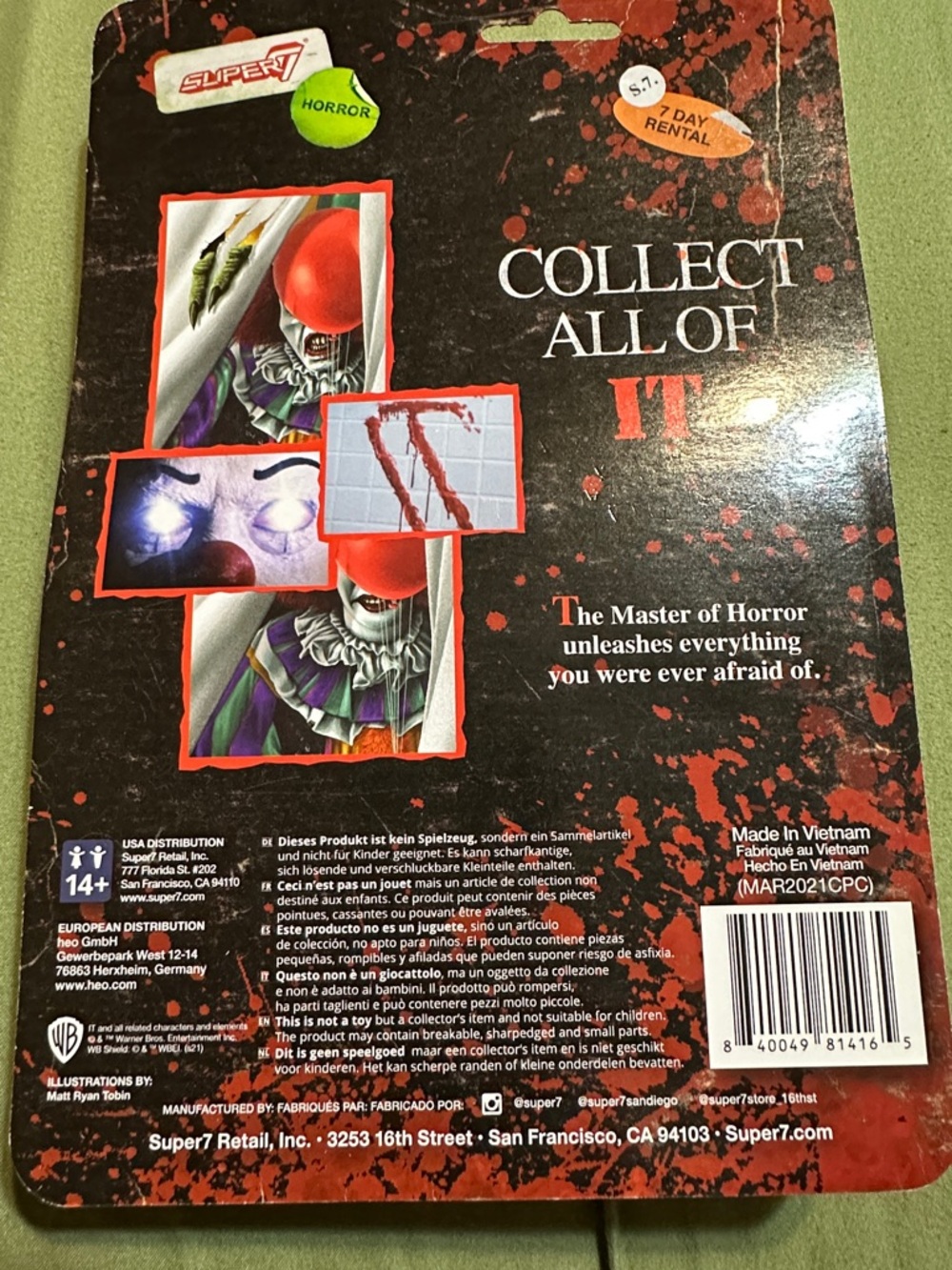 IT The Movie Pennywise Action Figure - Yellow - Picture 3 of 4